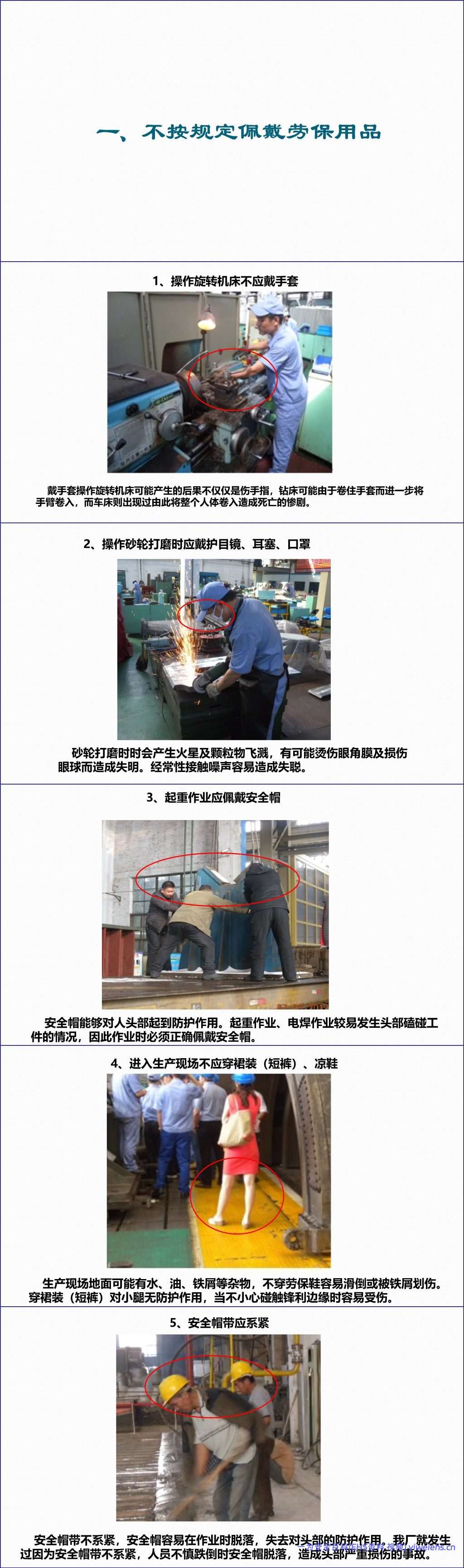【PPT】员工常见习惯性违章解析