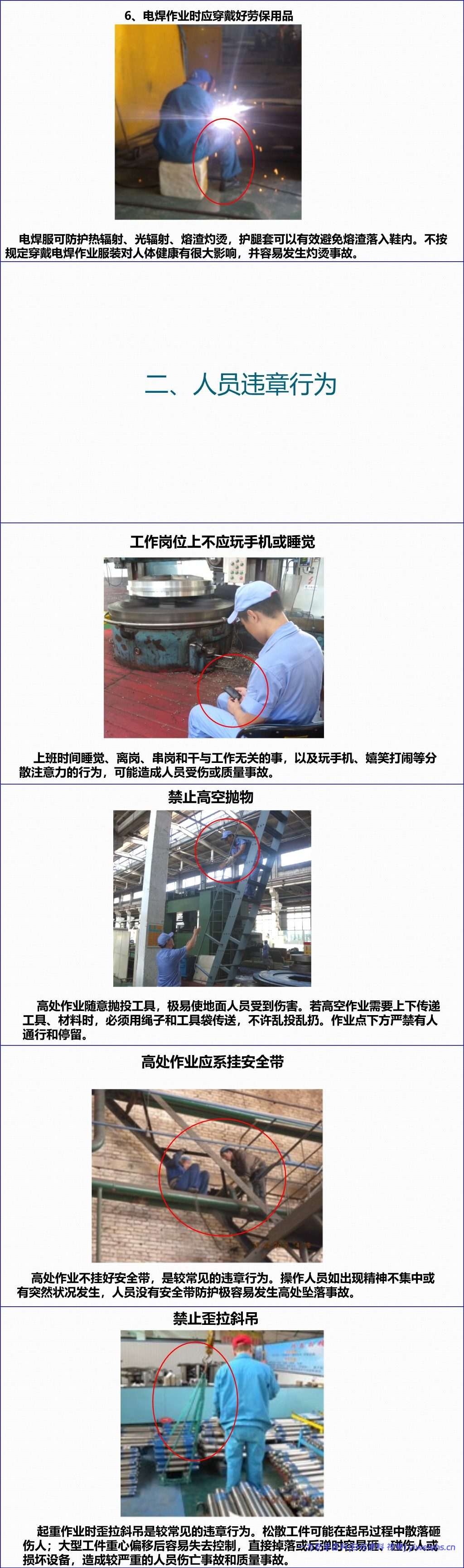 【PPT】员工常见习惯性违章解析