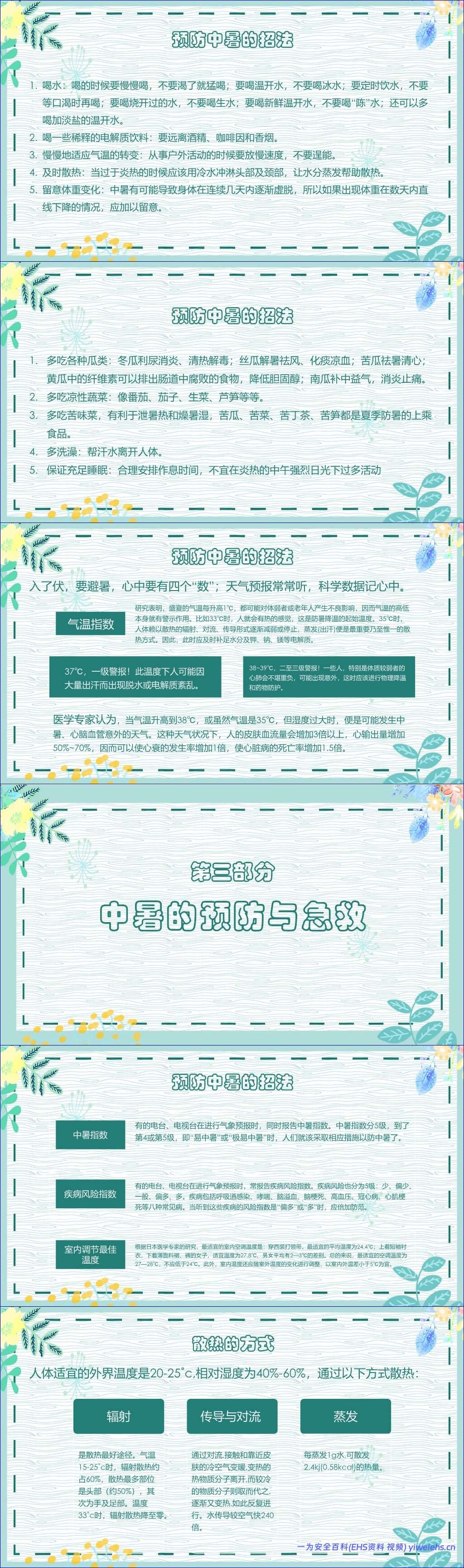 【PPT】2026最新夏季防暑降温常识及预防教育培训