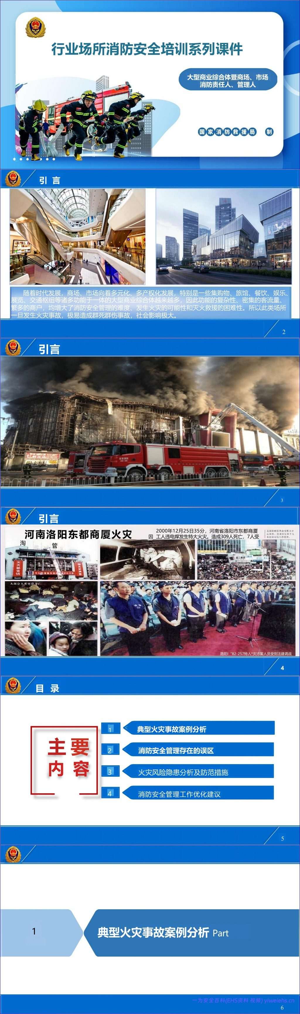 【PPT】国家消防救援局-大型商业综合体暨商场、市场消防责任人、管理人消防安全培训