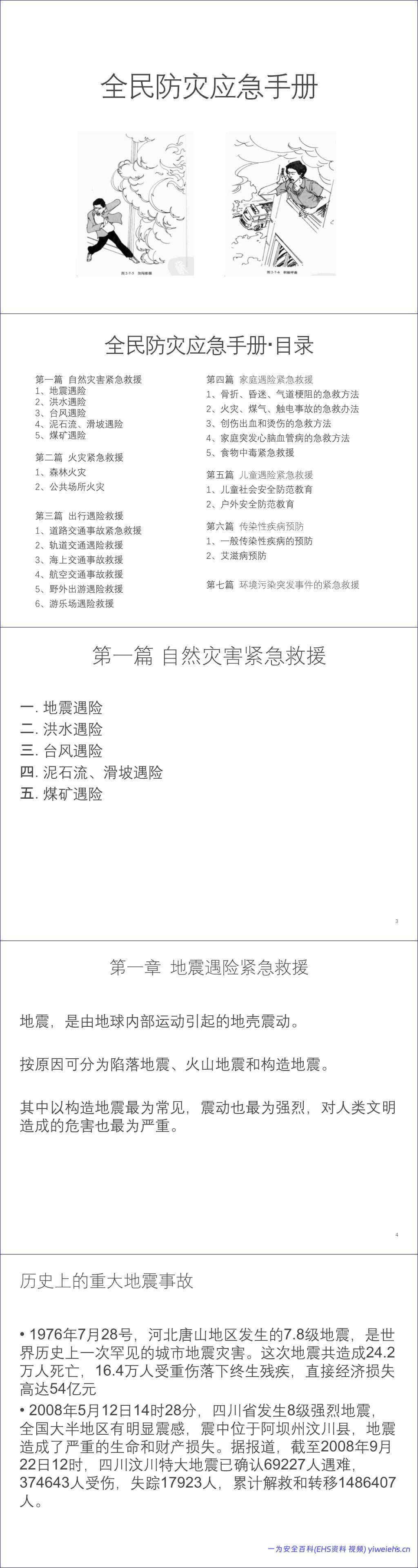 【PPT】全民防灾应急手册