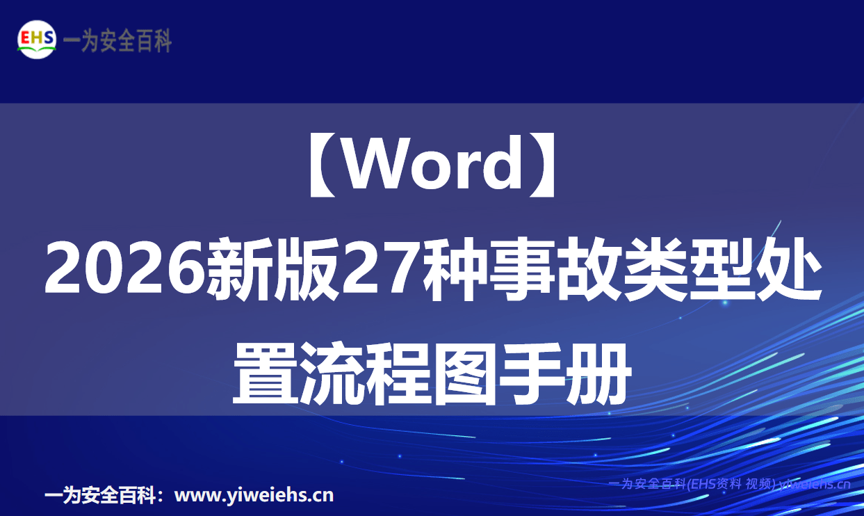 【Word】2026新版27种事故类型处置流程图手册