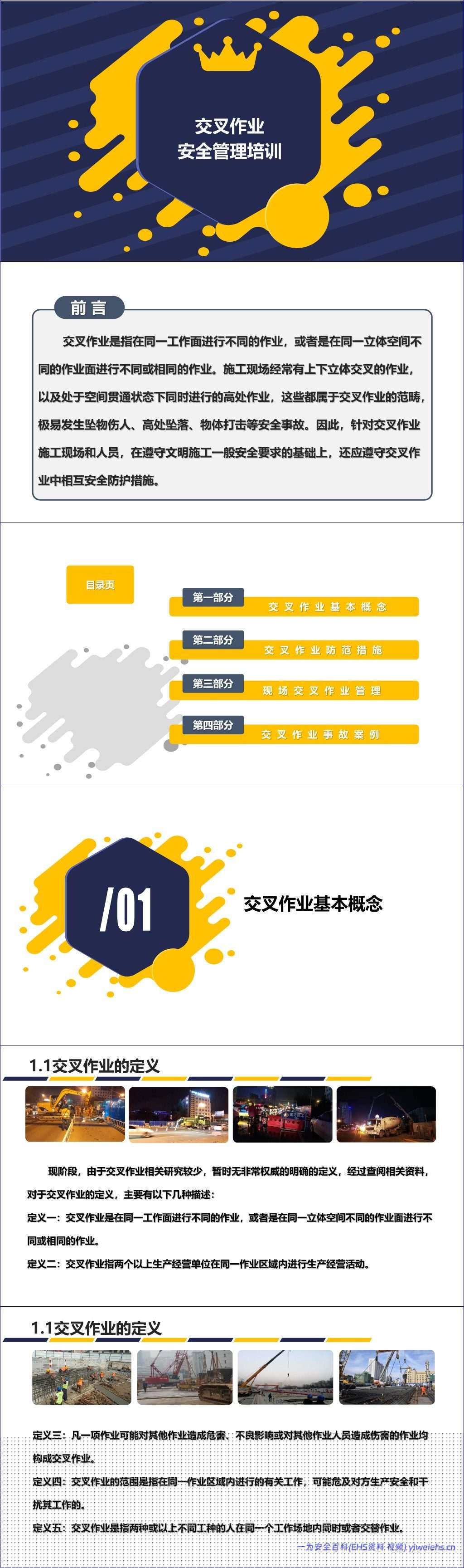 【PPT】交叉作业安全管理培训