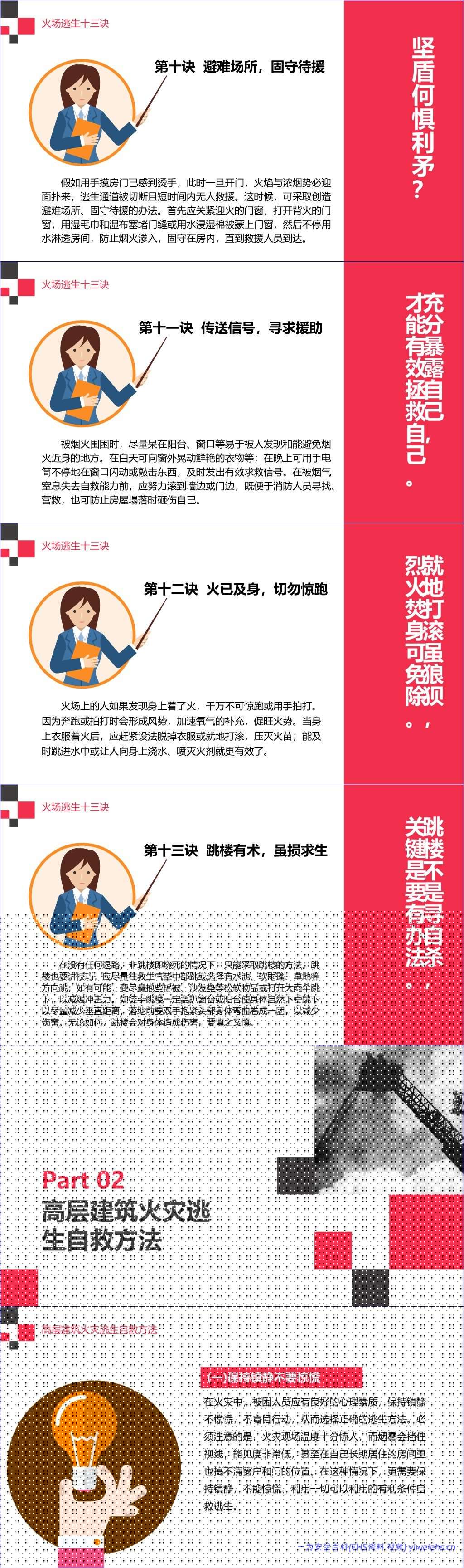 【PPT】火灾逃生与自救