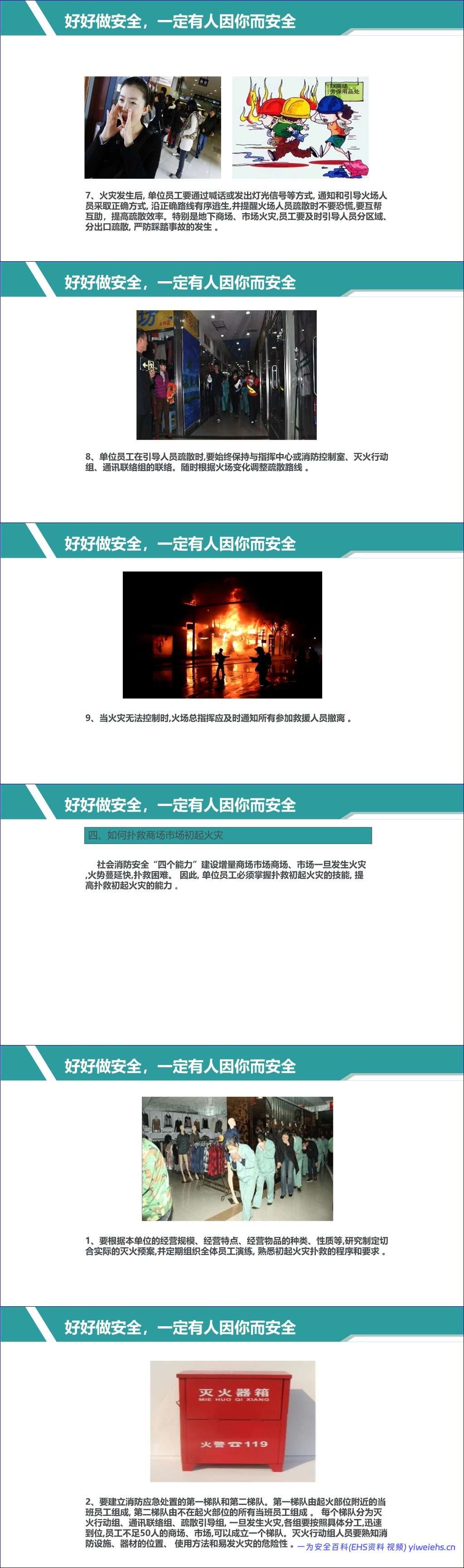 【PPT】商场市场消防安全宣传培训要则