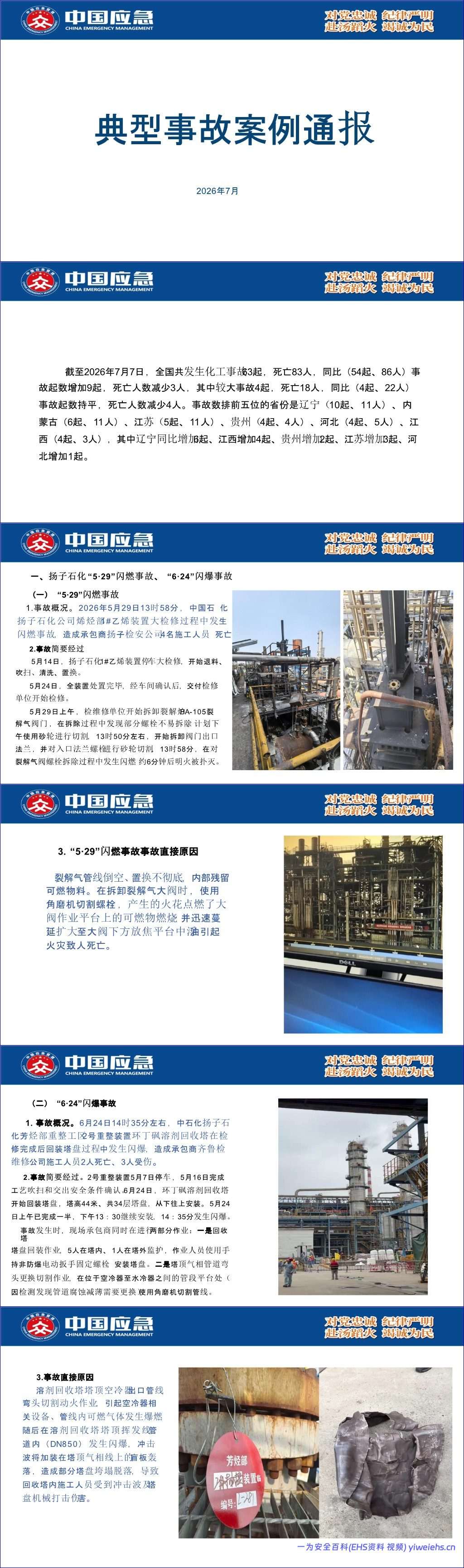 【PPT】应急管理部典型事故案例通报2026年7月(22 页)