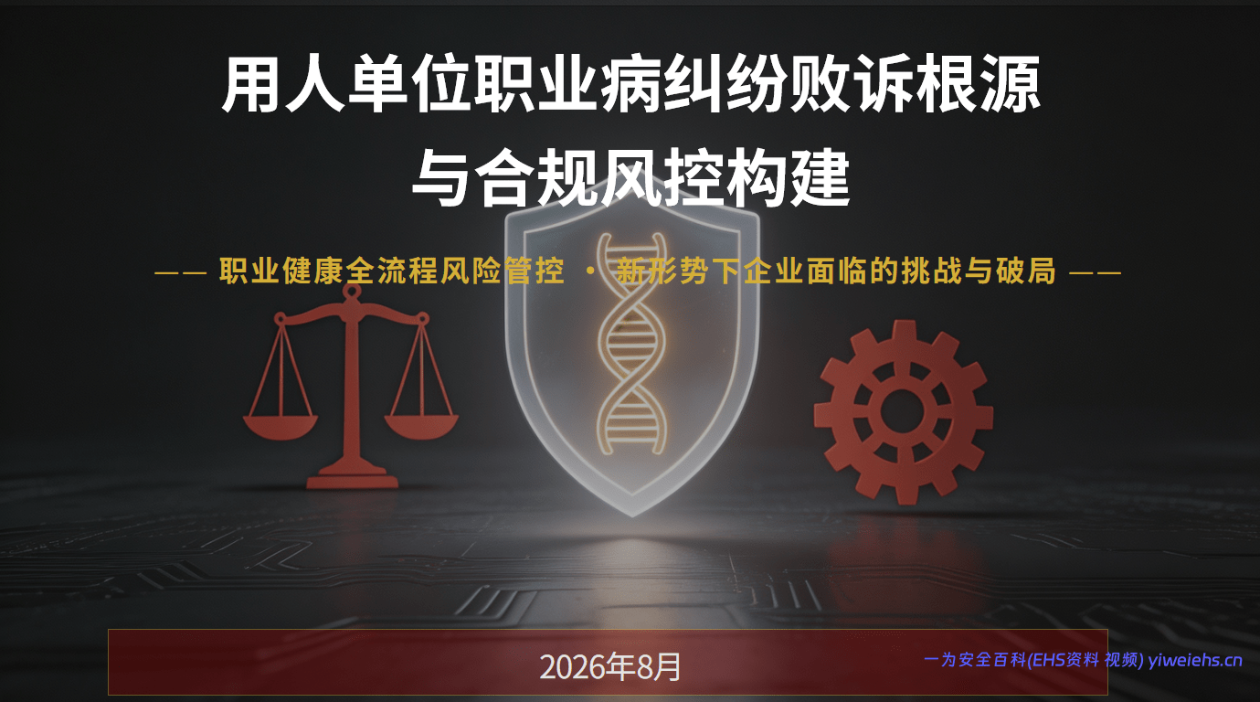 【PPT】用人单位职业病纠纷败诉根源与合规风控构建-87页