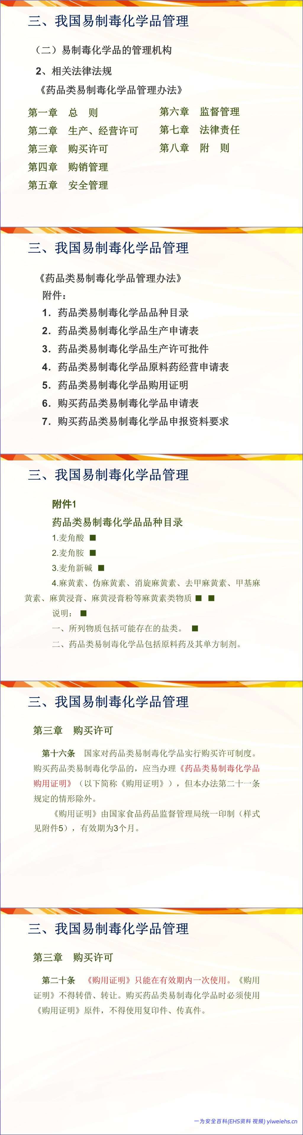 【PPT】易制毒化学品安全管理培训-45页