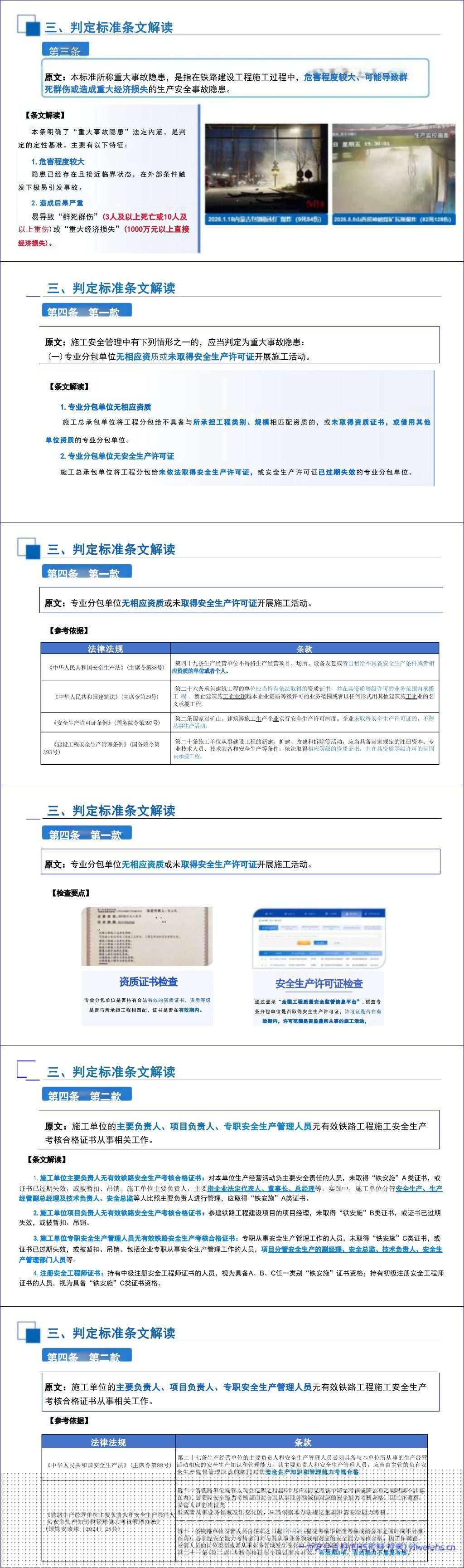 【PPT】国家铁路局《铁路建设工程生产安全重大事故隐患判定标准》解读与宣贯179页