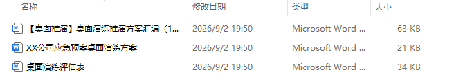 【Word】应急预案桌面演练方案