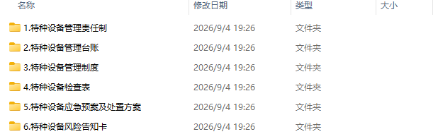 【Word】企业特种设备安全管理制度台账