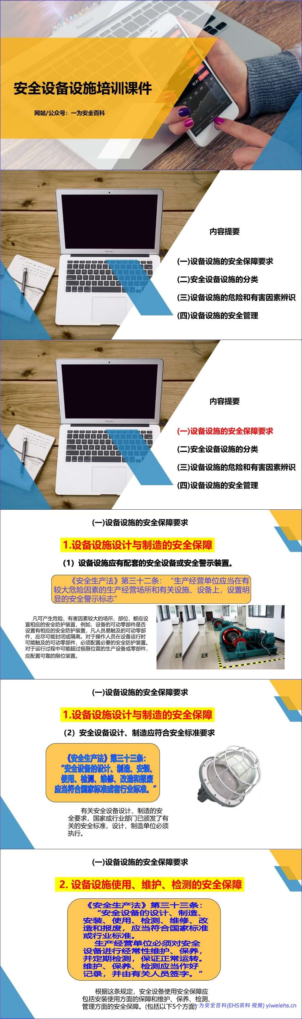 【PPT】 安全设备设施培训课件 – 40页