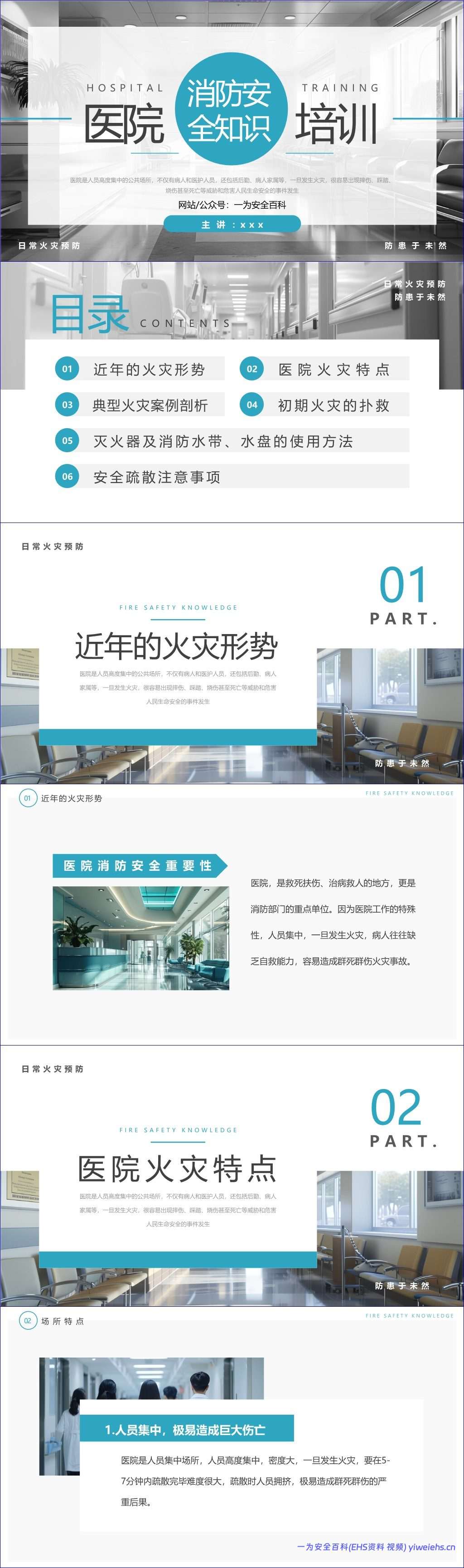 【PPT】医院消防安全知识培训-40页