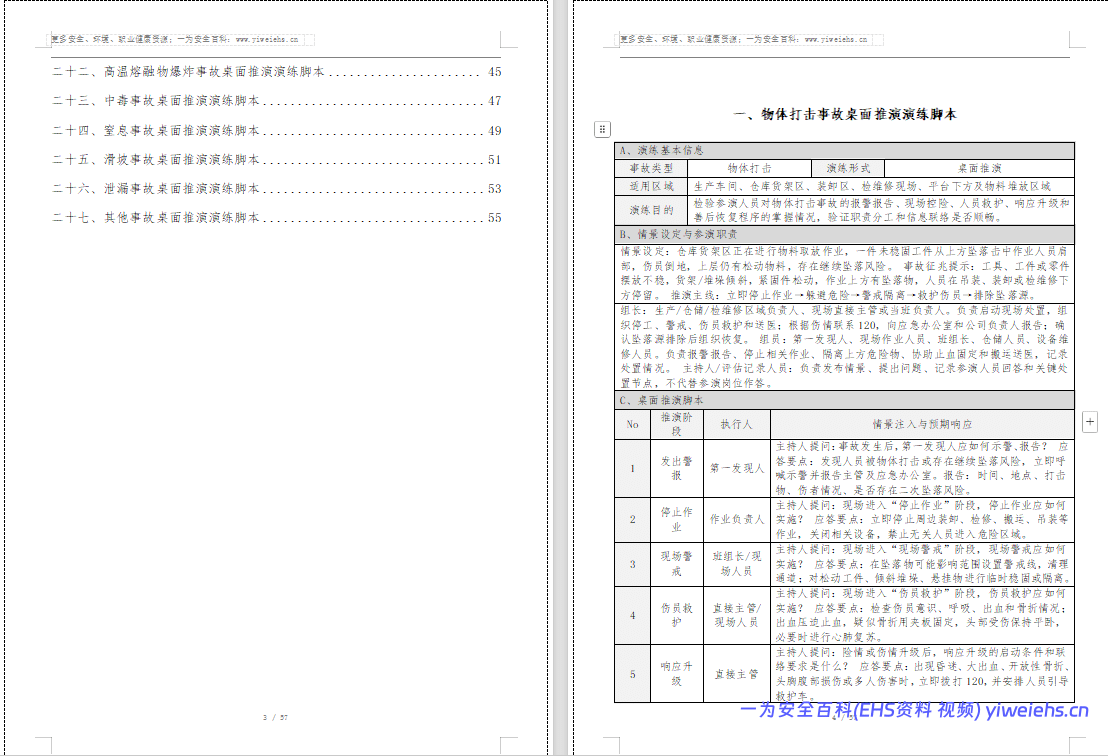 【Word】27类事故桌面推演演练脚本汇编-57 页
