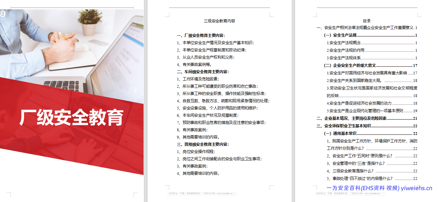 【Word】新员工厂级安全教育培训讲稿-77页
