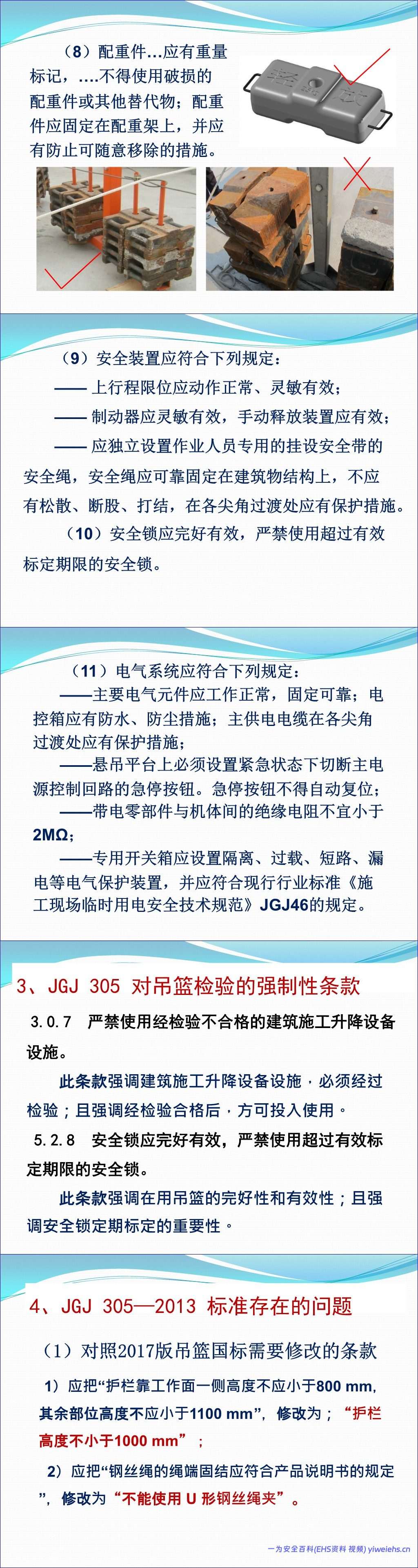 【PPT】高处作业吊篮安全管理标准解读及案例分析,规范总结 – 121页