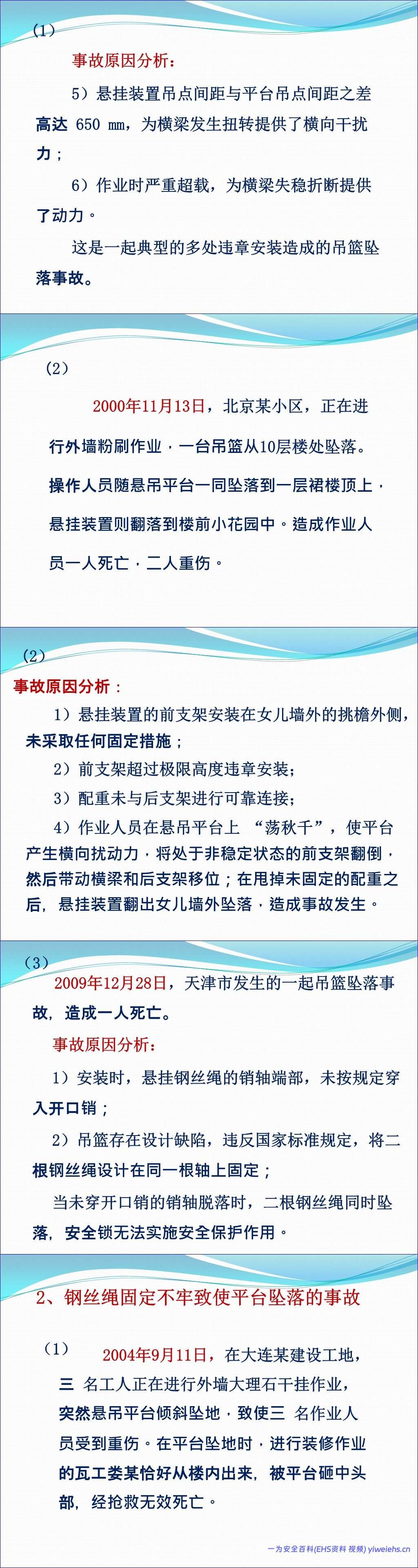 【PPT】高处作业吊篮安全管理标准解读及案例分析,规范总结 – 121页