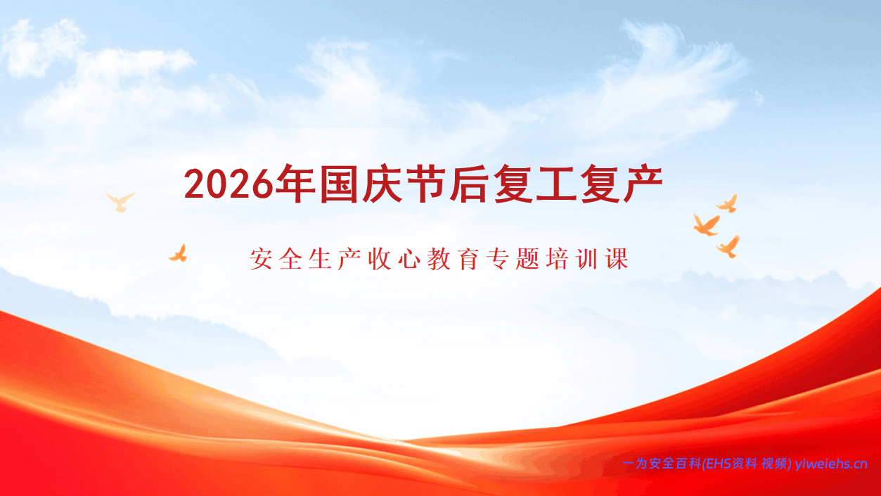 【课件】2026年国庆节后复工复产安全生产收心教育专题培训（51页）